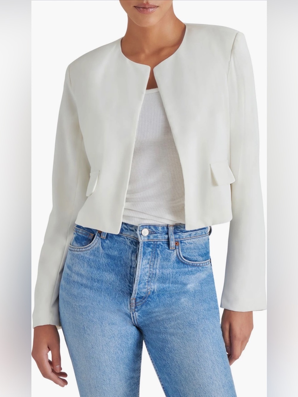 STEVE MADDEN
SERENEA BLAZER | WHITE